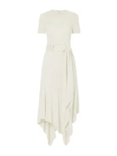 Alaïa Asymmetrical Belted Jersey Midi Dress | Thumbnail 1