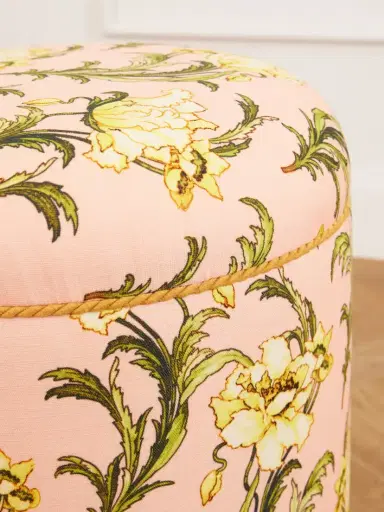 La DoubleJ Baba' Printed Canvas Pouf | Thumbnail 3