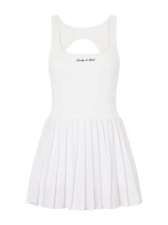 Sporty & Rich Open-back Pleated Stretch-jersey Tennis Dress