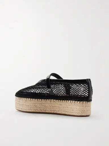 Alaïa Buckled Mesh Platform Espadrille Sandals | Thumbnail 3