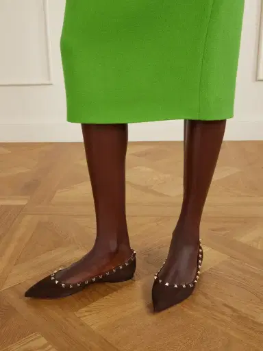 Valentino Garavani Rockstud Suede Ballet Flats | Thumbnail 2 Valentino Garavani Rockstud Suede Ballet Flats | Thumbnail 2