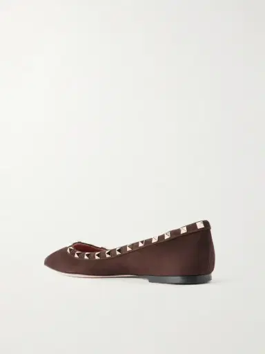 Valentino Garavani Rockstud Suede Ballet Flats | Thumbnail 3 Valentino Garavani Rockstud Suede Ballet Flats | Thumbnail 3