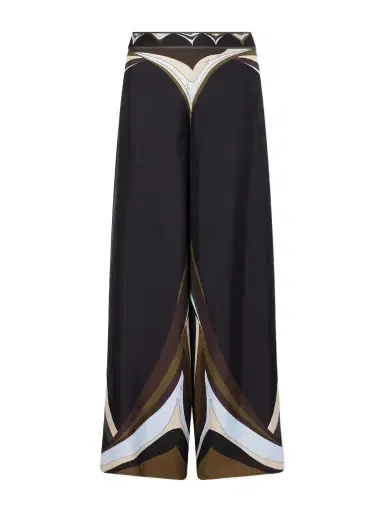 PUCCI Printed Silk-twill Wide-leg Pants | Thumbnail 1 PUCCI Printed Silk-twill Wide-leg Pants | Thumbnail 1