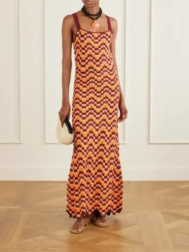 ESCVDO Marea Striped Crocheted Cotton Maxi Dress | Thumbnail 2 ESCVDO Marea Striped Crocheted Cotton Maxi Dress | Thumbnail 2