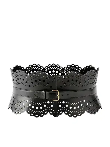 Alaïa Laser-cut Leather Waist Belt | Thumbnail 1 Alaïa Laser-cut Leather Waist Belt | Thumbnail 1