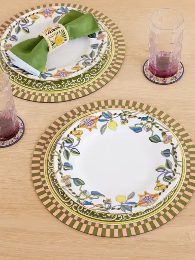 La DoubleJ Set Of Two Gold-plated Painted Porcelain Dinner Plates | Thumbnail 2 La DoubleJ Set Of Two Gold-plated Painted Porcelain Dinner Plates | Thumbnail 2