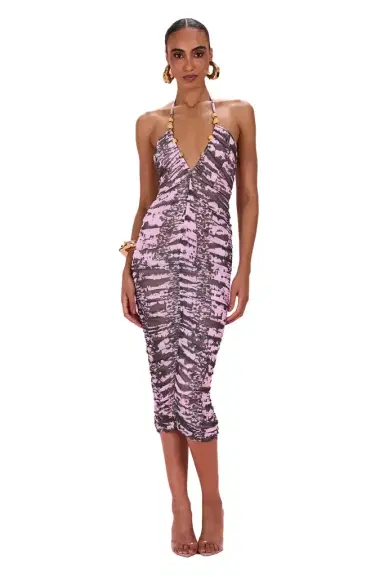 PatBo BOTANIC STRIPE MIDI DRESS | Thumbnail 1