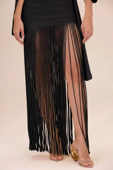 PatBo LYRIA JERSEY FRINGE CUT OUT DRESS | Thumbnail 3 PatBo LYRIA JERSEY FRINGE CUT OUT DRESS | Thumbnail 3
