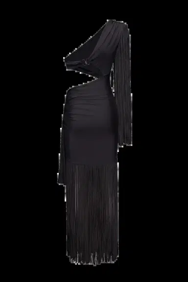 PatBo LYRIA JERSEY FRINGE CUT OUT DRESS | Thumbnail 4 PatBo LYRIA JERSEY FRINGE CUT OUT DRESS | Thumbnail 4