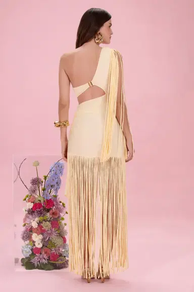 PatBo LYRIA JERSEY FRINGE CUTOUT DRESS | Thumbnail 3 PatBo LYRIA JERSEY FRINGE CUTOUT DRESS | Thumbnail 3