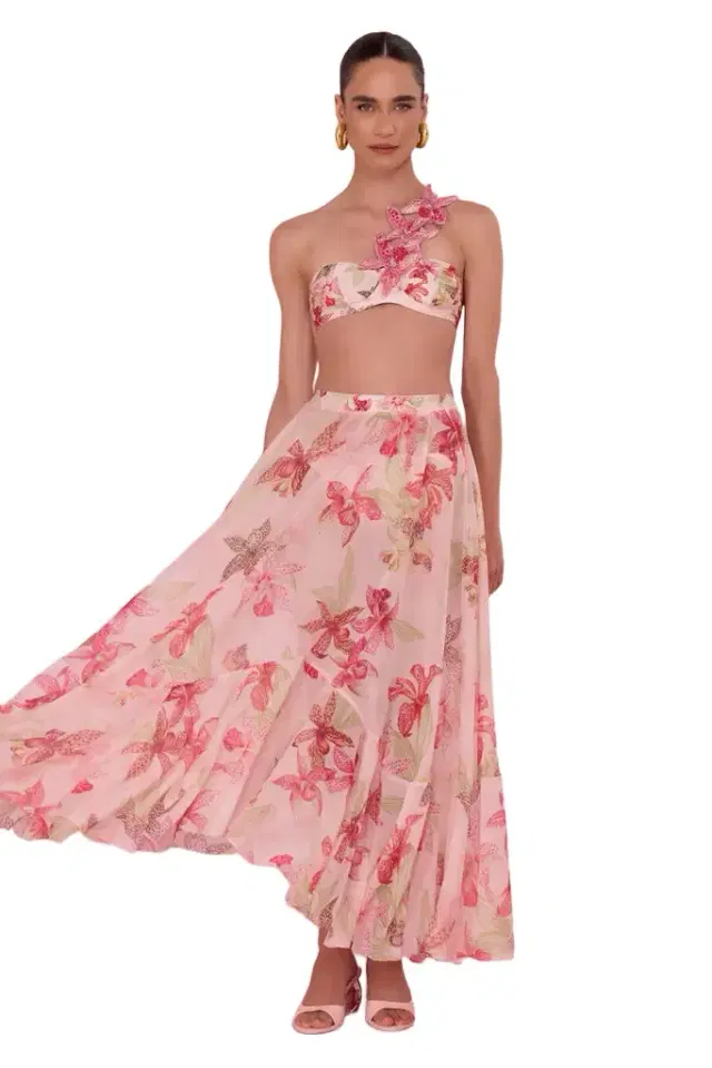 ORCHID BLOOM BEACH SKIRT