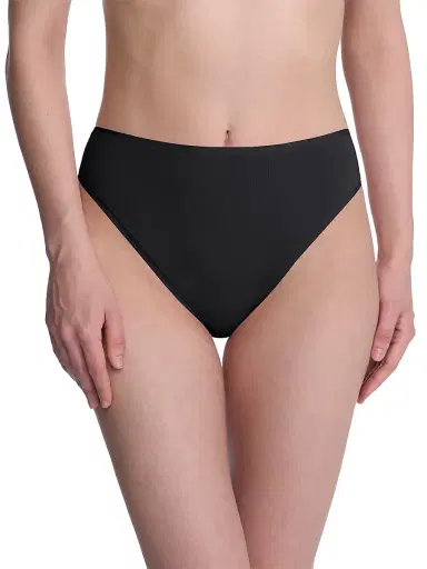 Natori Women's Bliss Bare Cotton High Cut Brief 3-Pack - Black - Size XS | Thumbnail 2