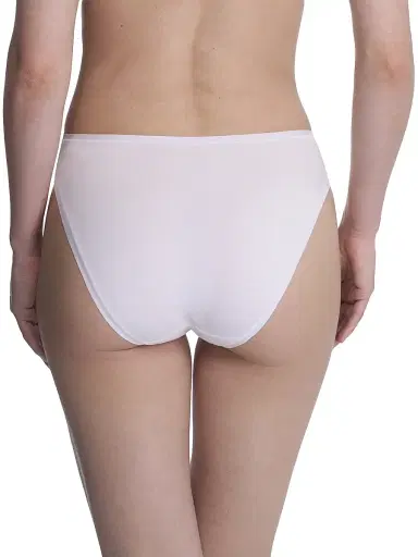 Natori Women's Bliss Bare Cotton High Cut Brief - White - Size XS | Thumbnail 3