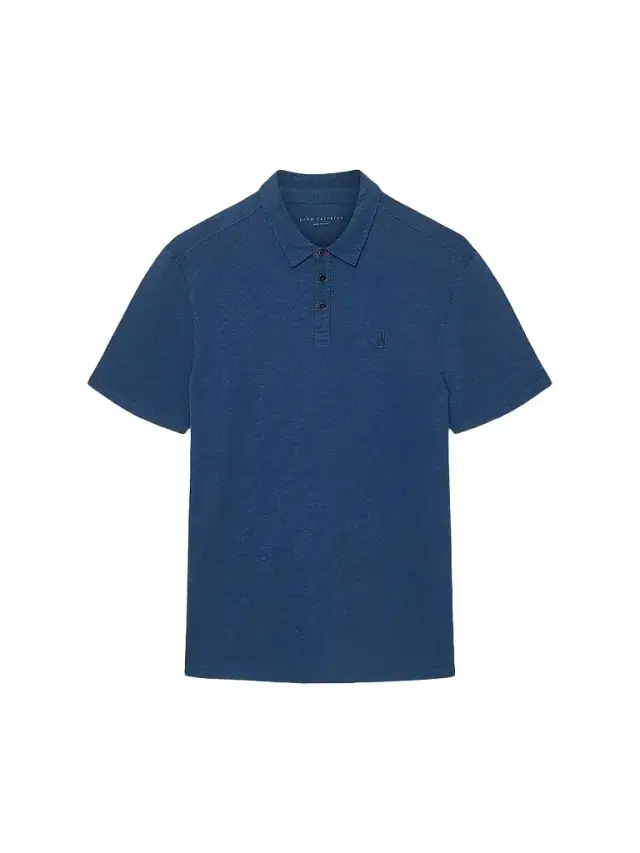 Men's Victor Peace Sign Slub-Cotton Short-Sleeve Polo Shirt - Cobalt