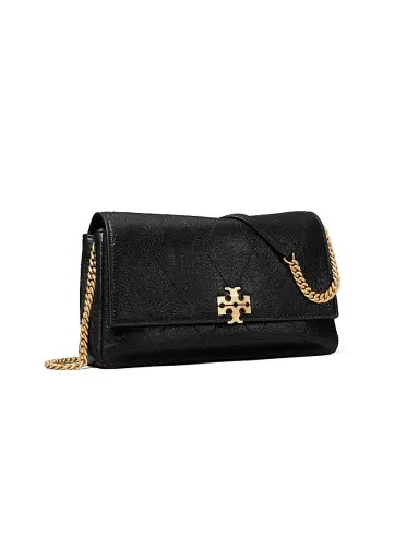 Tory Burch Women's Charlie Leather Chain Wallet - Black | Thumbnail 5