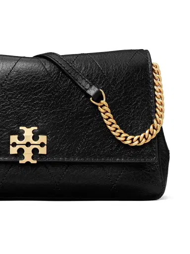 Tory Burch Women's Charlie Leather Chain Wallet - Black | Thumbnail 6