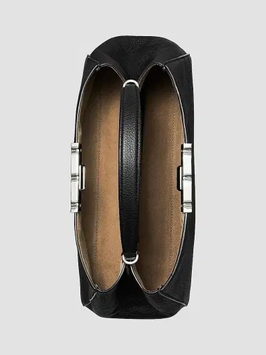 Tory Burch Women's Eleanor Pebbled Leather Satchel - Black | Thumbnail 2 Tory Burch Women's Eleanor Pebbled Leather Satchel - Black | Thumbnail 2