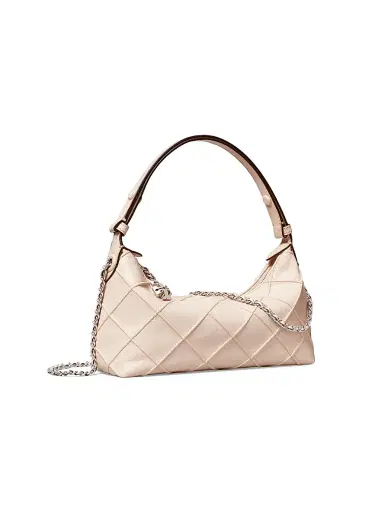 Tory Burch Women's Fleming Leather Pouchette Shoulder Bag - Soft Pink | Thumbnail 3 Tory Burch Women's Fleming Leather Pouchette Shoulder Bag - Soft Pink | Thumbnail 3