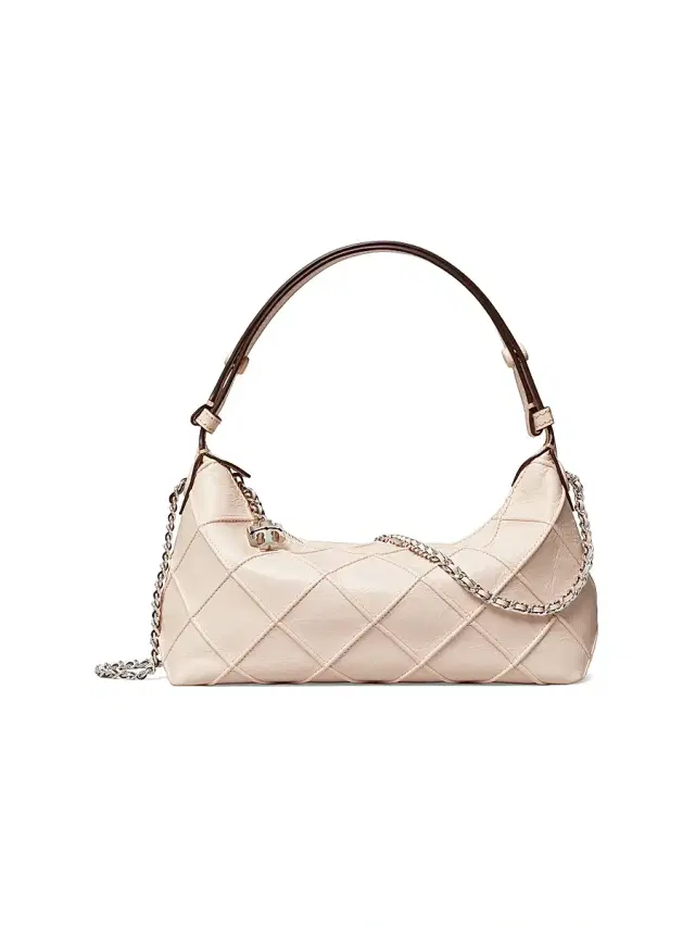 Women's Fleming Leather Pouchette Shoulder Bag - Soft Pink