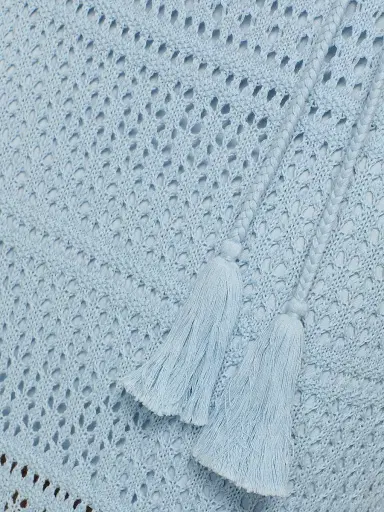 Milly Women's Kai Crochet Midi-Dress - Blue | Thumbnail 7