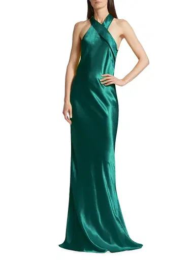 GALVAN LONDON Women's Pandora Asymmetrical Bias Cut Dress | Thumbnail 2 GALVAN LONDON Women's Pandora Asymmetrical Bias Cut Dress | Thumbnail 2