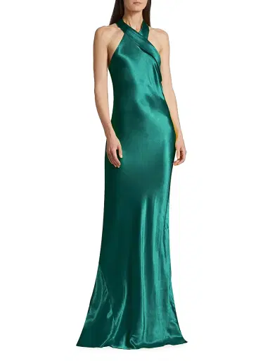 GALVAN LONDON Women's Pandora Asymmetrical Bias Cut Dress | Thumbnail 3 GALVAN LONDON Women's Pandora Asymmetrical Bias Cut Dress | Thumbnail 3