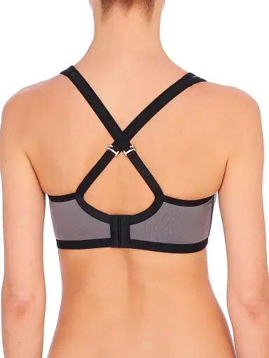 Natori Women's Yogi Convertible High Impact Sports Bra - Grey Black - Size 36A | Thumbnail 3