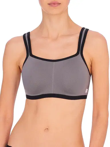 Natori Women's Yogi Convertible High Impact Sports Bra - Grey Black - Size 36A | Thumbnail 1