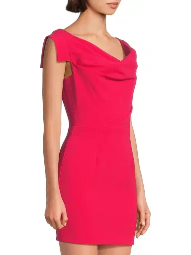 BLACK HALO Women's Jacqueline Stretch Crepe Off-The-Shoulder Minidress - Fuchsia - Size 14 | Thumbnail 4
