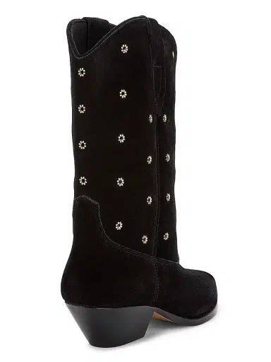 Isabel Marant Women's Duerto 40MM Grommet Suede Cowboy Boots - Black | Thumbnail 3 Isabel Marant Women's Duerto 40MM Grommet Suede Cowboy Boots - Black | Thumbnail 3
