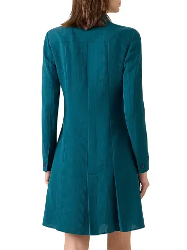 Akris Women's Cotton-Silk Seersucker Shirtdress | Thumbnail 4 Akris Women's Cotton-Silk Seersucker Shirtdress | Thumbnail 4