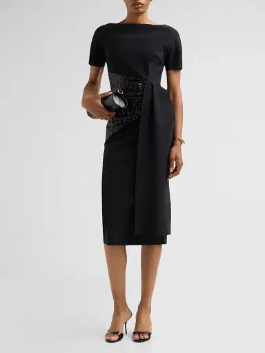 Chiara Boni La Petite Robe Women's Sedva Sequin-Embellished Sheath Midi Dress | Thumbnail 2 Chiara Boni La Petite Robe Women's Sedva Sequin-Embellished Sheath Midi Dress | Thumbnail 2