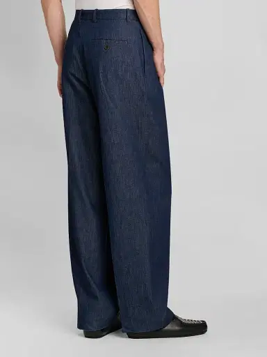 Jil Sander Men's Pleated Chambray Trousers - Magnet - Size 38 | Thumbnail 3 Jil Sander Men's Pleated Chambray Trousers - Magnet - Size 38 | Thumbnail 3