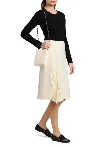 Jil Sander Women's Tangle Small Leather Crossbody Bag - Eggshell | Thumbnail 2