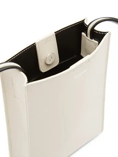 Jil Sander Women's Tangle Small Leather Crossbody Bag - Eggshell | Thumbnail 4