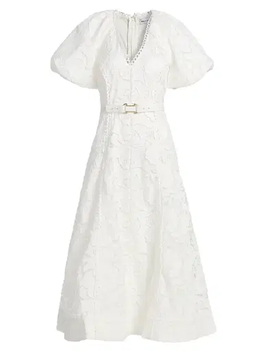 Rebecca Vallance Women's Ginger Embroidered Puff-Sleeve Midi-Dress - | Thumbnail 1 Rebecca Vallance Women's Ginger Embroidered Puff-Sleeve Midi-Dress - | Thumbnail 1
