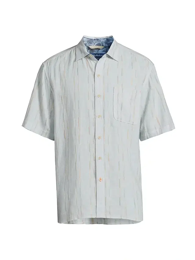 Men's Sonora Stripe Button-Front Shirt - Dew Drop