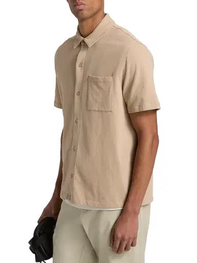 Vince Men's Cotton Button-Front Shirt - Pecan - Size XXL | Thumbnail 4