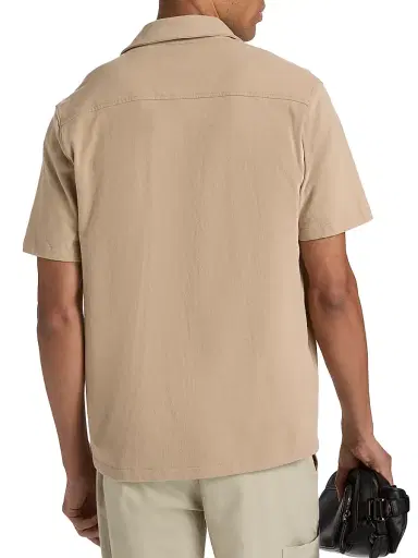 Vince Men's Cotton Button-Front Shirt - Pecan - Size XXL | Thumbnail 5