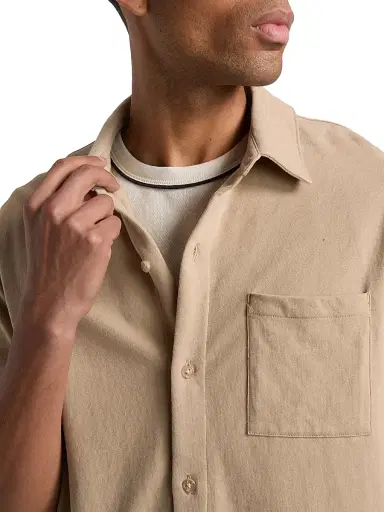 Vince Men's Cotton Button-Front Shirt - Pecan - Size XXL | Thumbnail 6