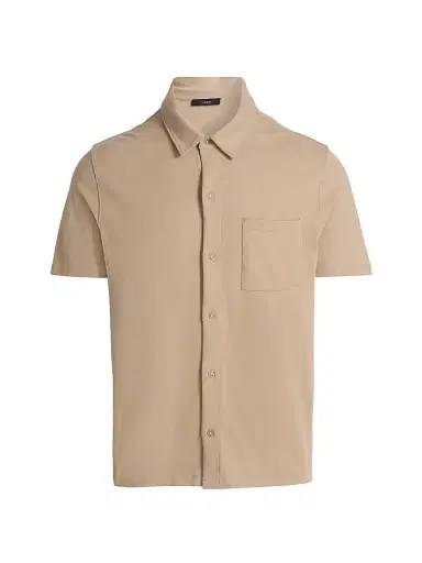 Vince Men's Cotton Button-Front Shirt - Pecan - Size XXL | Thumbnail 1