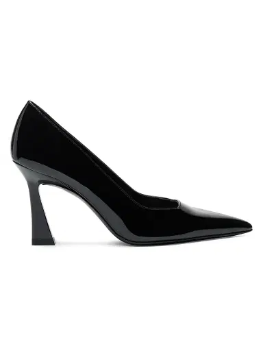 Stuart Weitzman Women's Vinnie 85MM Patent Leather Pumps - Black - Size 9.5 | Thumbnail 1