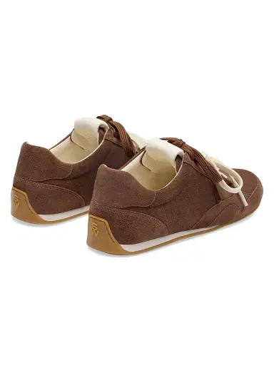 Stuart Weitzman Women's Bond Sport Suede Low-Top Sneakers - Cigar - Size 9.5 | Thumbnail 3 Stuart Weitzman Women's Bond Sport Suede Low-Top Sneakers - Cigar - Size 9.5 | Thumbnail 3