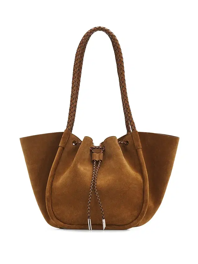 Proenza Schouler Women's Braided  Suede Tote Bag - Hazelnut