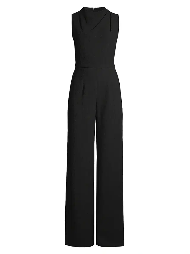 Women's Corinne Sleeveless Flared-Leg Jumpsuit - Black