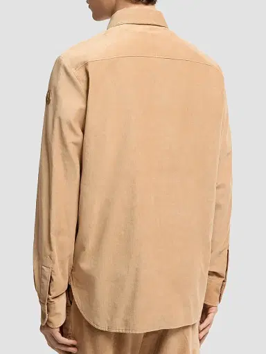 Moncler Men's Shirt in Corduroy - Beige - Size XL | Thumbnail 3