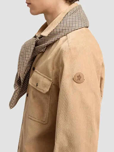 Moncler Men's Shirt in Corduroy - Beige - Size XL | Thumbnail 4