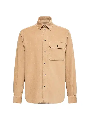 Moncler Men's Shirt in Corduroy - Beige - Size XL | Thumbnail 1