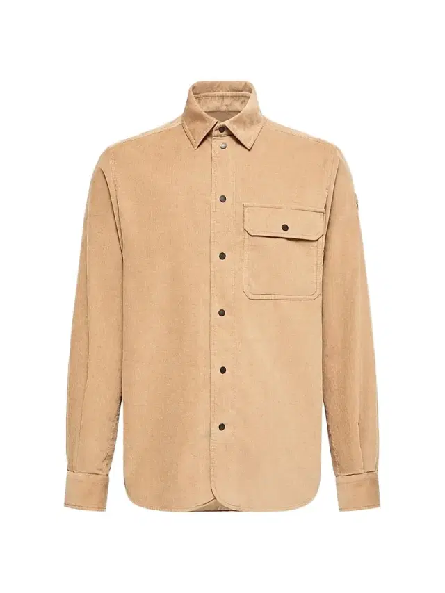 Moncler Men's Shirt in Corduroy - Beige