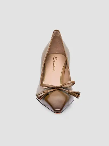 Santoni Women's Adri 55MM Leather Pumps - Light Brown - Size 12 | Thumbnail 3